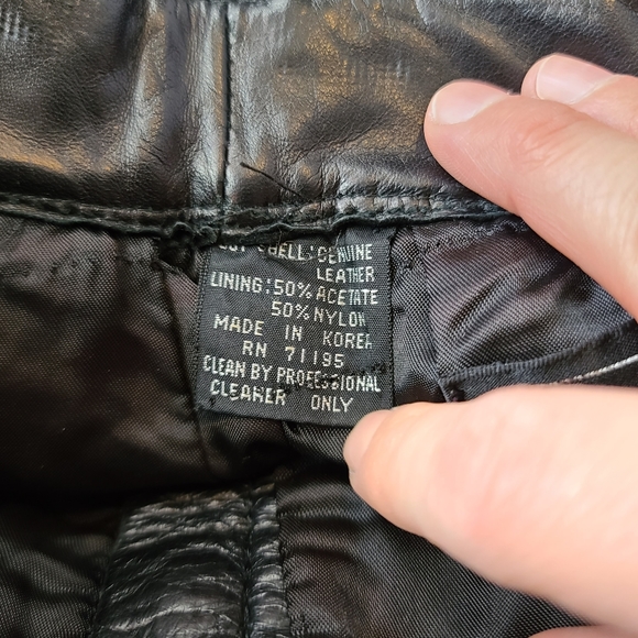 Vintage 1980s High Waist Leather Pants - Picture 12 of 13
